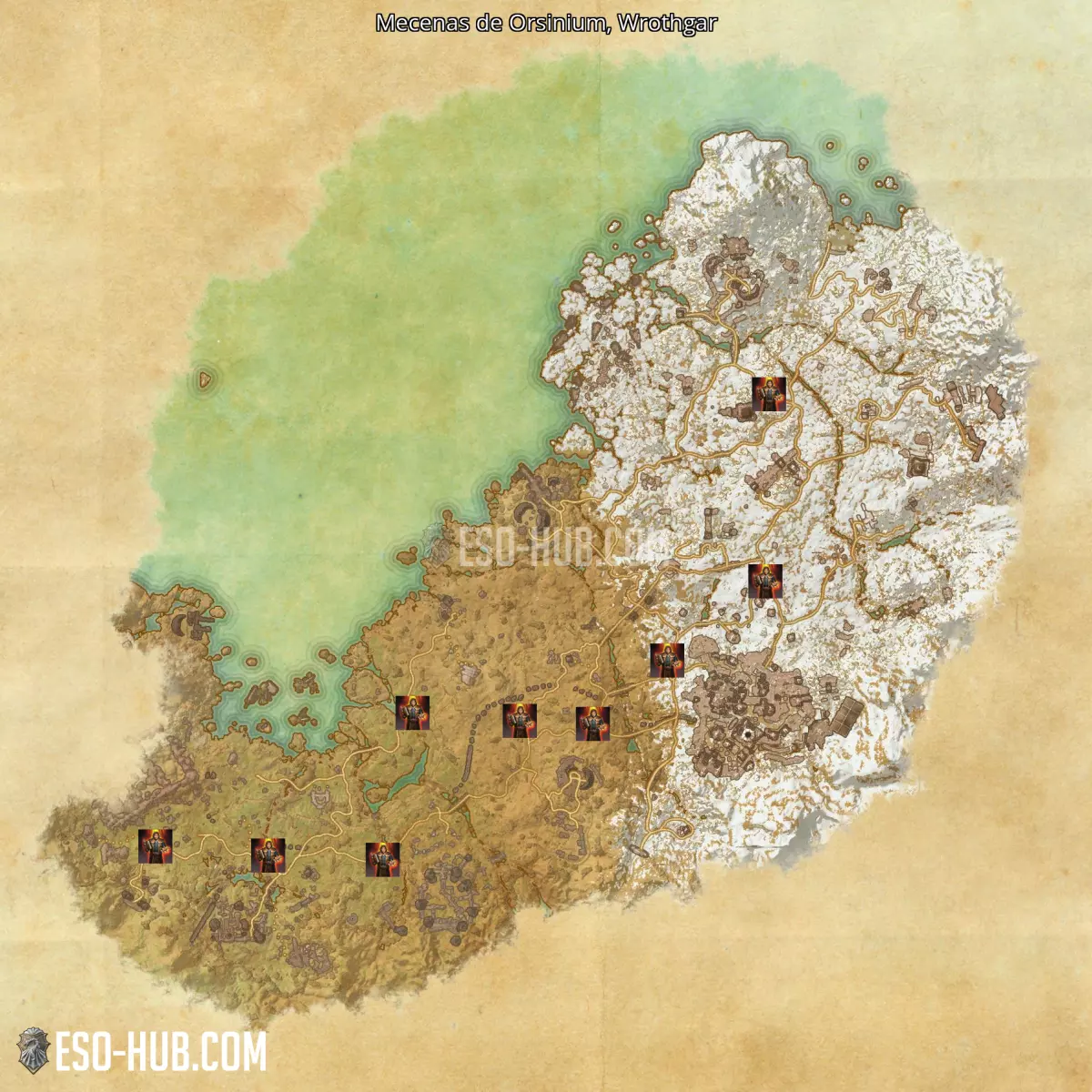 Mecenas de Orsinium en Wrothgar mapa