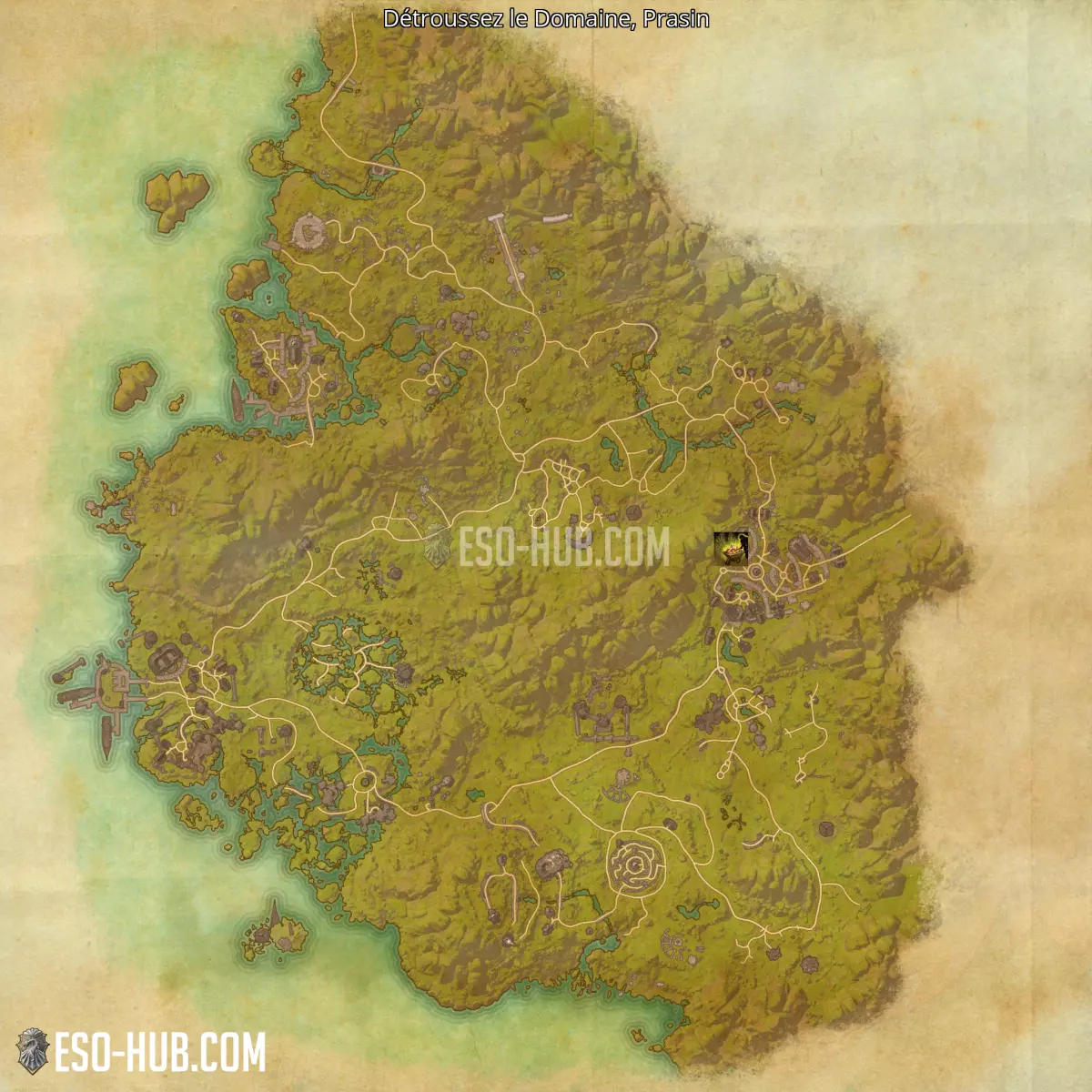 Détroussez le Domaine dans Prasin carte