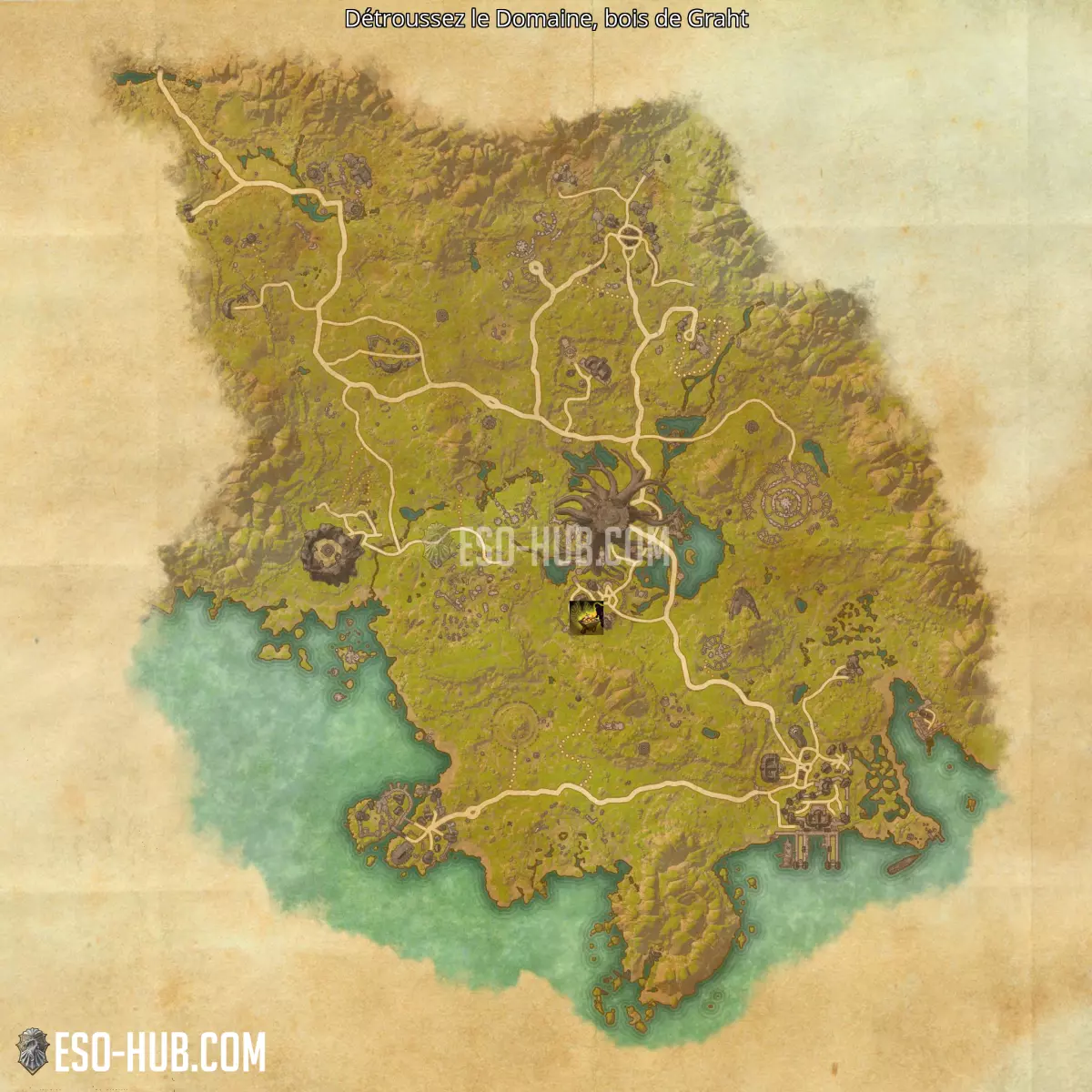Détroussez le Domaine dans bois de Graht carte