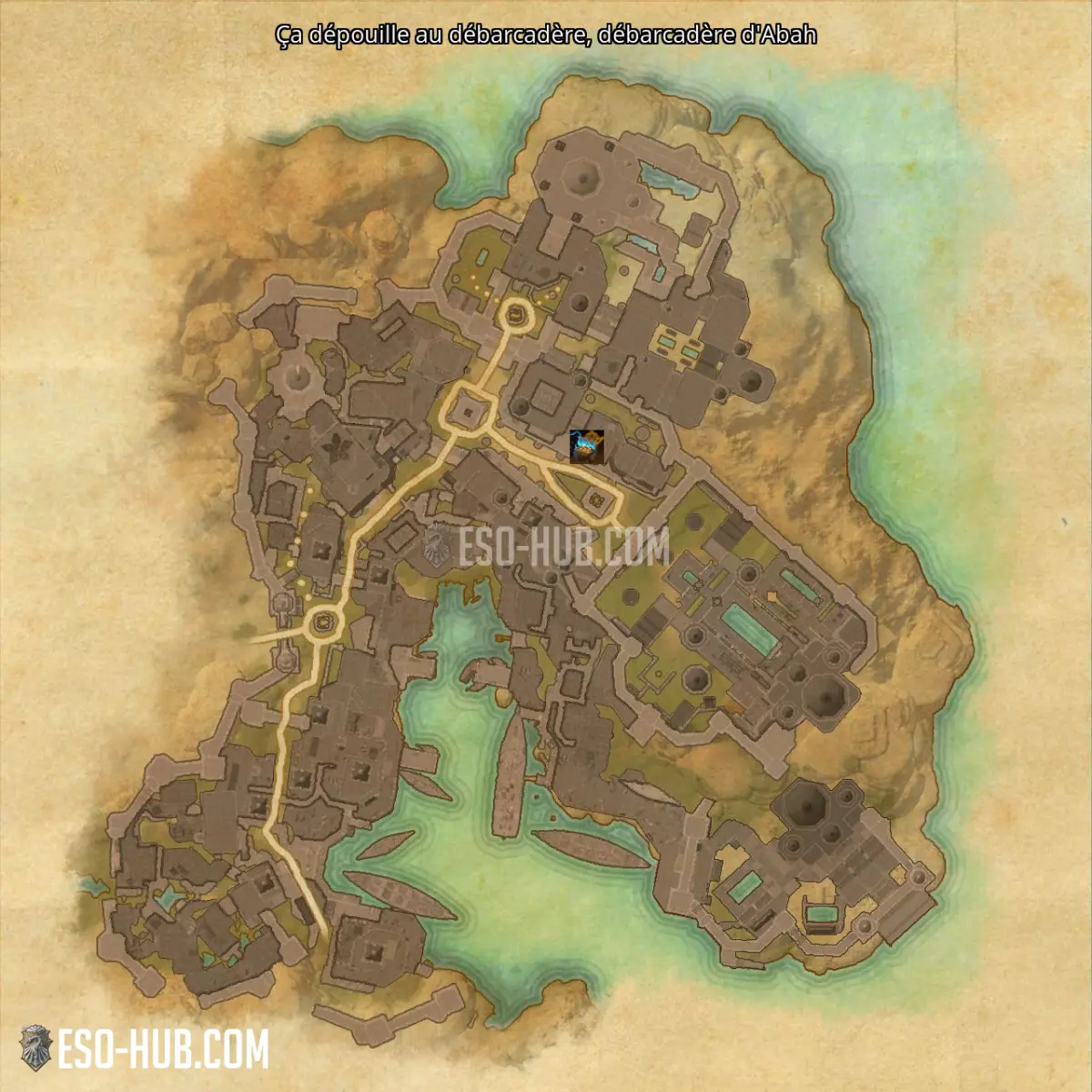 Ça dépouille au débarcadère dans débarcadère d'Abah carte