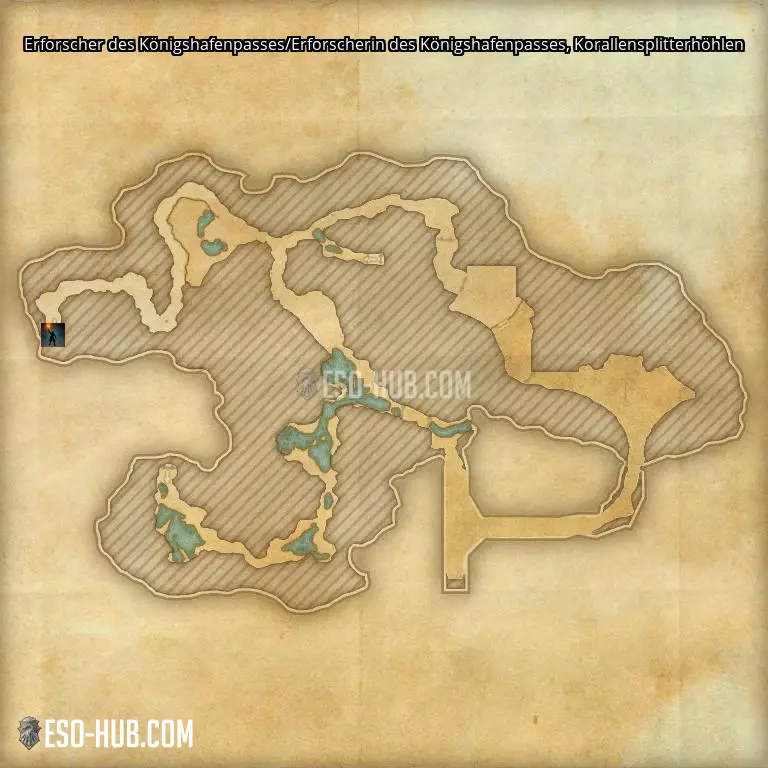Erforscher des Königshafenpasses/Erforscherin des Königshafenpasses in Korallensplitterhöhlen Karte