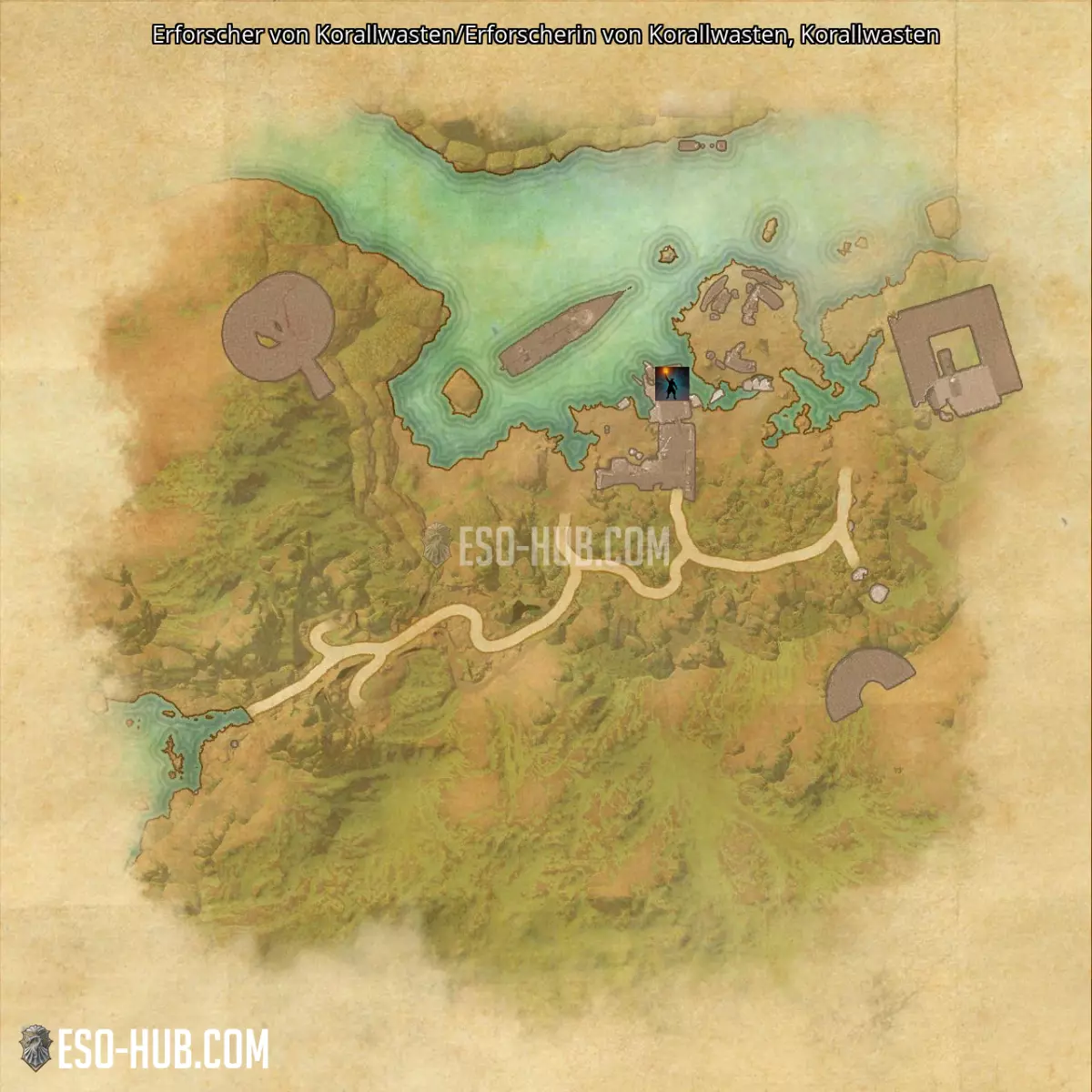 Erforscher von Korallwasten/Erforscherin von Korallwasten in Korallwasten Karte