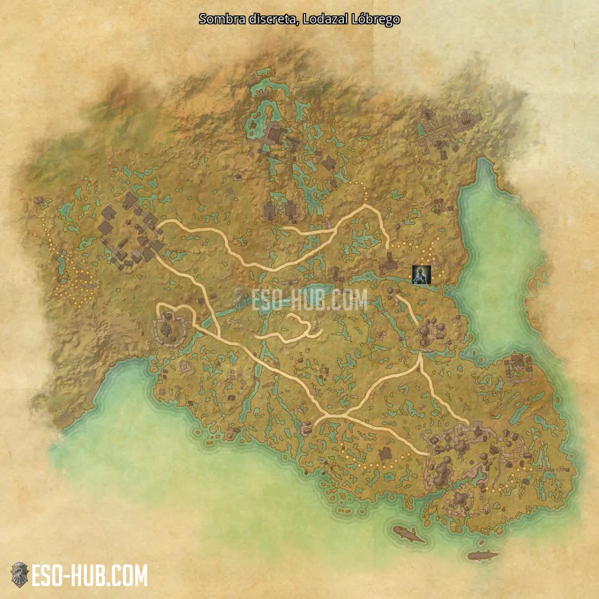 Sombra discreta en Lodazal Lóbrego mapa