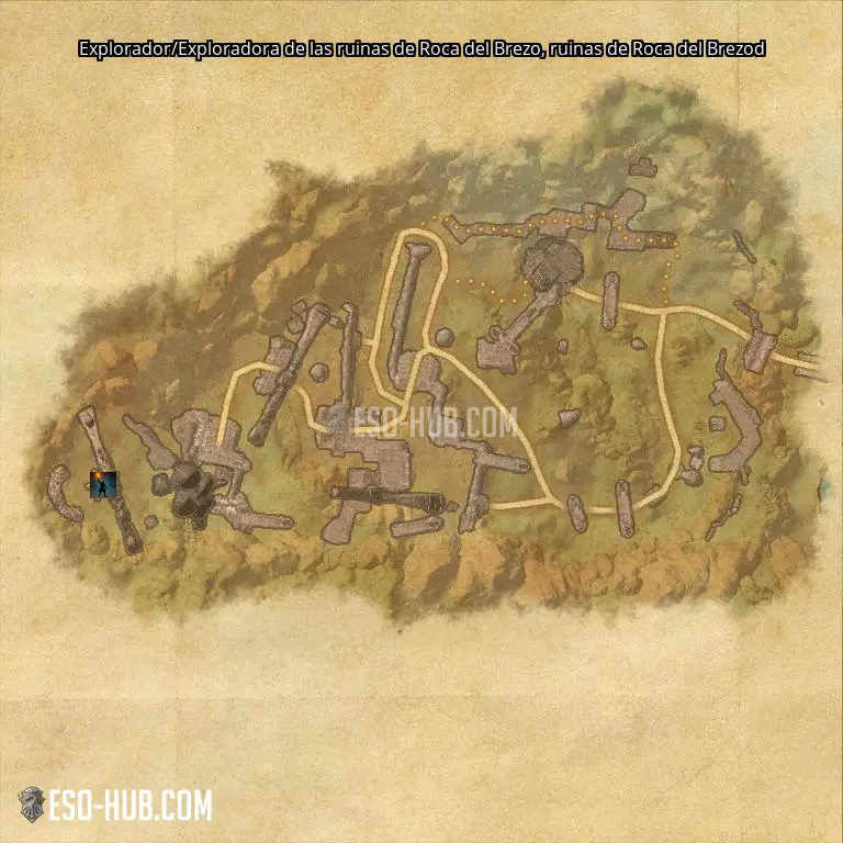 Explorador/Exploradora de las ruinas de Roca del Brezo en ruinas de Roca del Brezod mapa