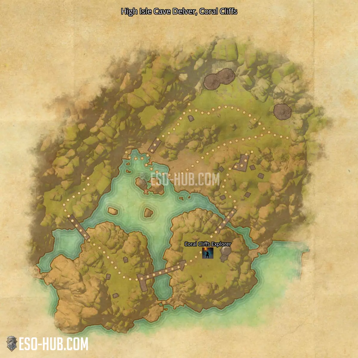High Isle Cave Delver in Coral Cliffs map