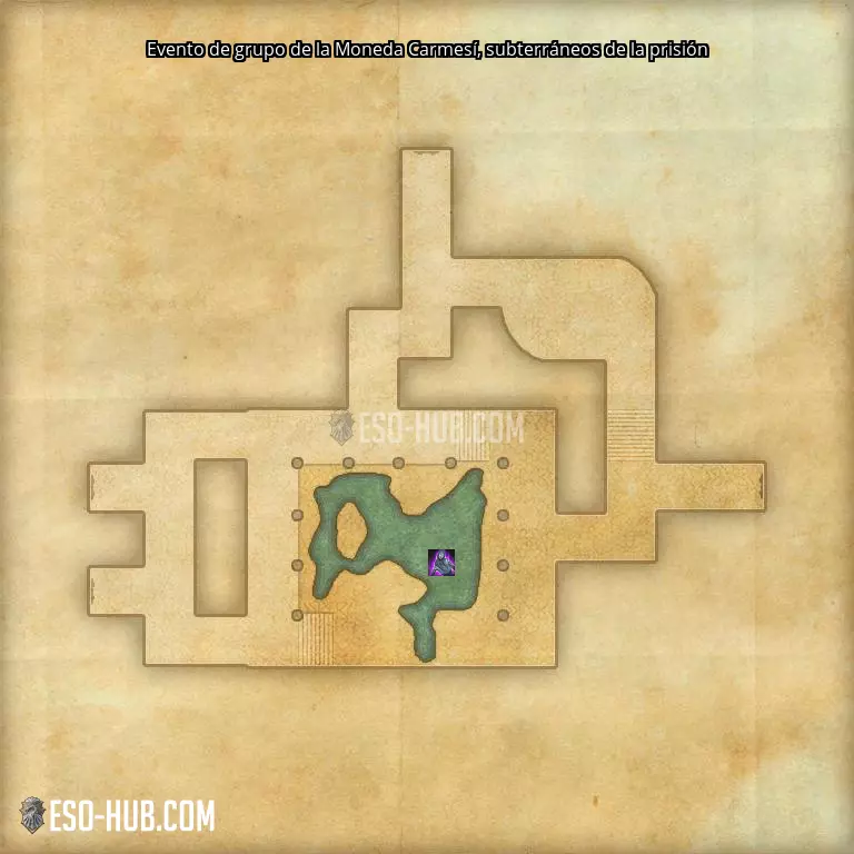 Evento de grupo de la Moneda Carmesí en subterráneos de la prisión mapa