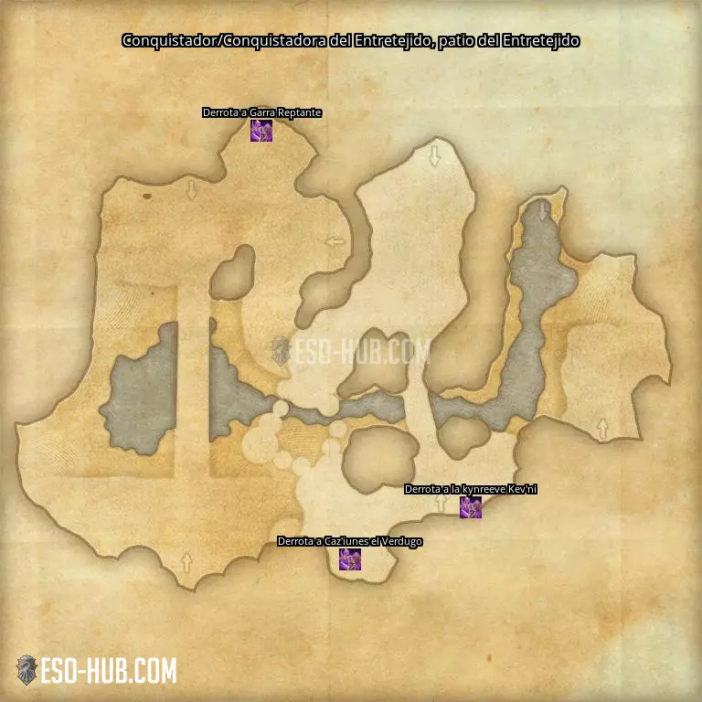 Conquistador/Conquistadora del Entretejido en patio del Entretejido mapa