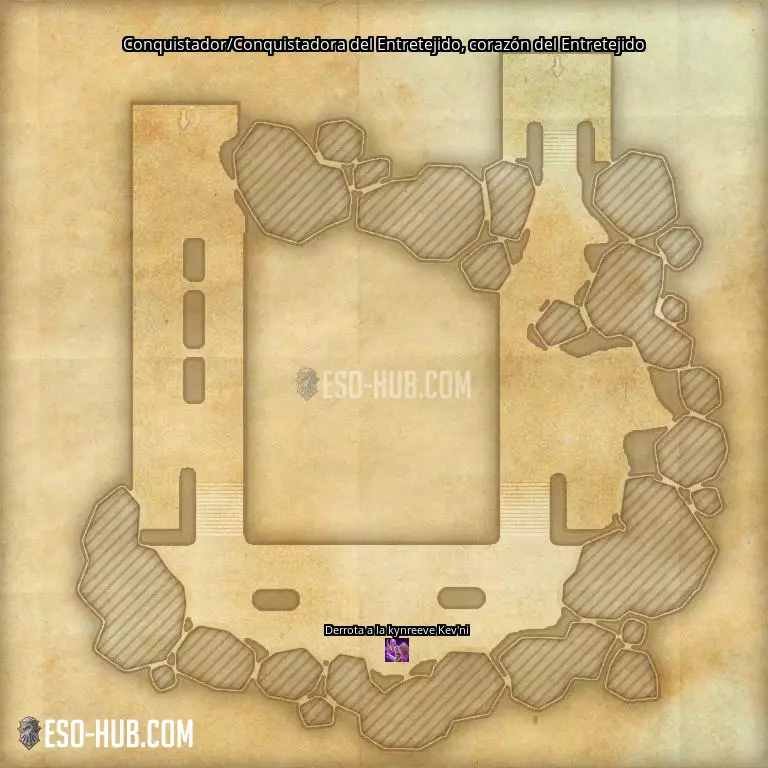 Conquistador/Conquistadora del Entretejido en corazón del Entretejido mapa