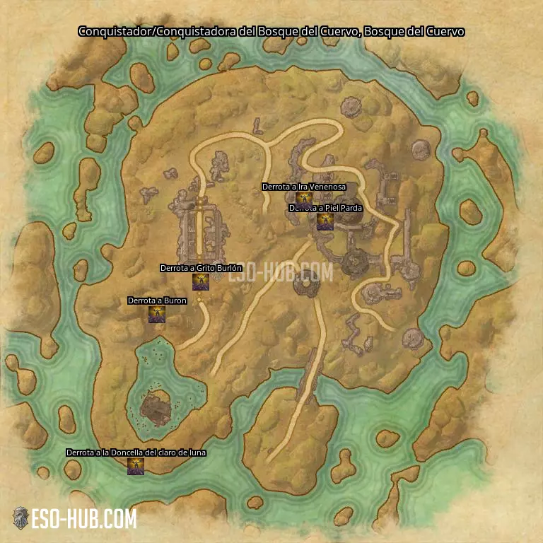 Conquistador/Conquistadora del Bosque del Cuervo en Bosque del Cuervo mapa