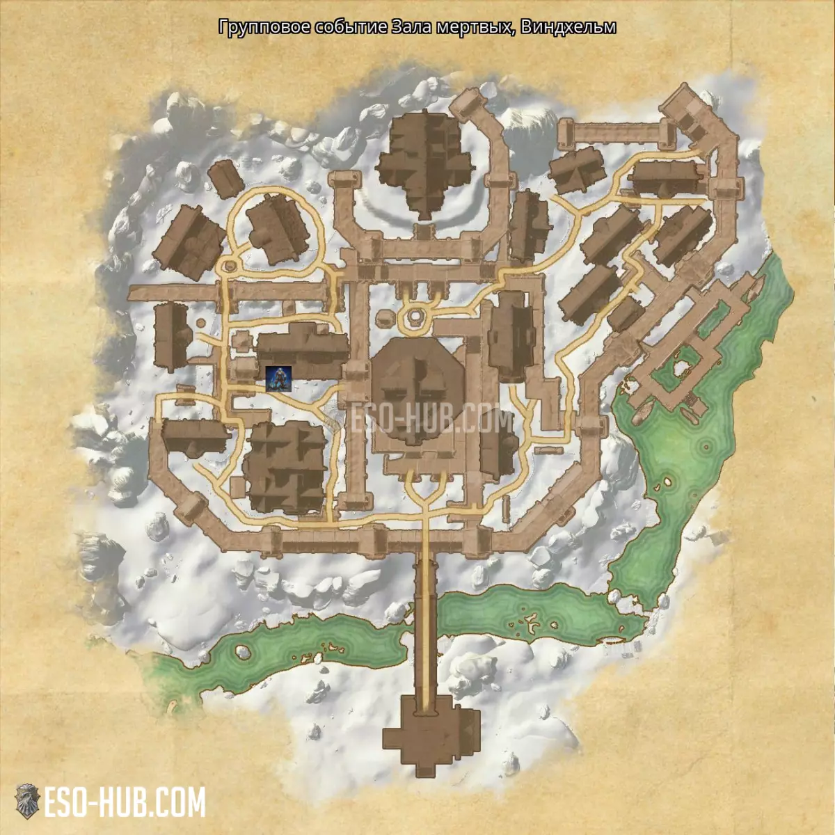 Групповое событие Зала мертвых в Виндхельм карта