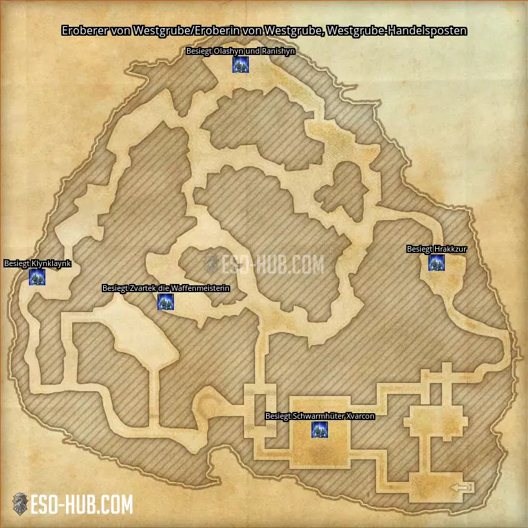 Eroberer von Westgrube/Eroberin von Westgrube in Westgrube-Handelsposten Karte