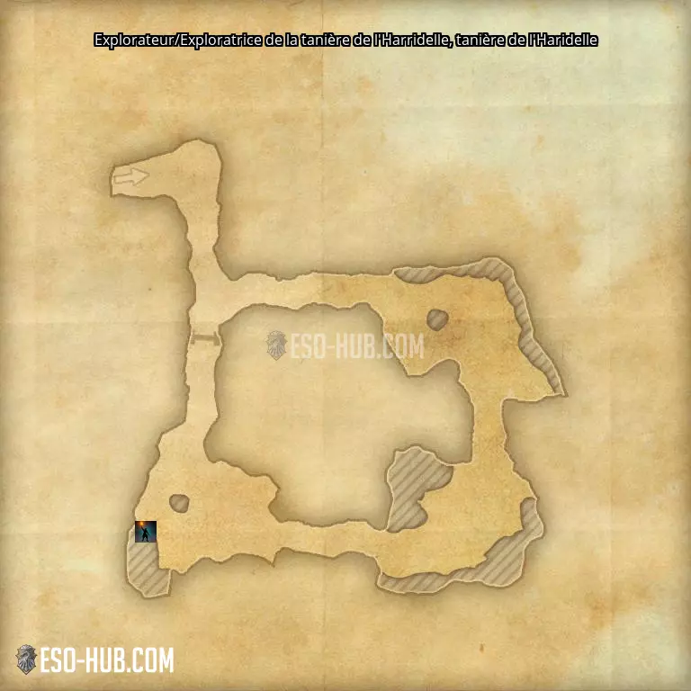 Explorateur/Exploratrice de la tanière de l'Harridelle dans tanière de l'Haridelle carte