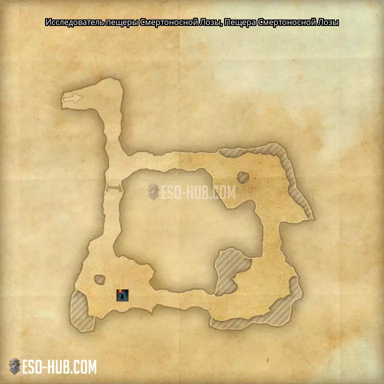 Исследователь пещеры Смертоносной Лозы в Пещера Смертоносной Лозы карта
