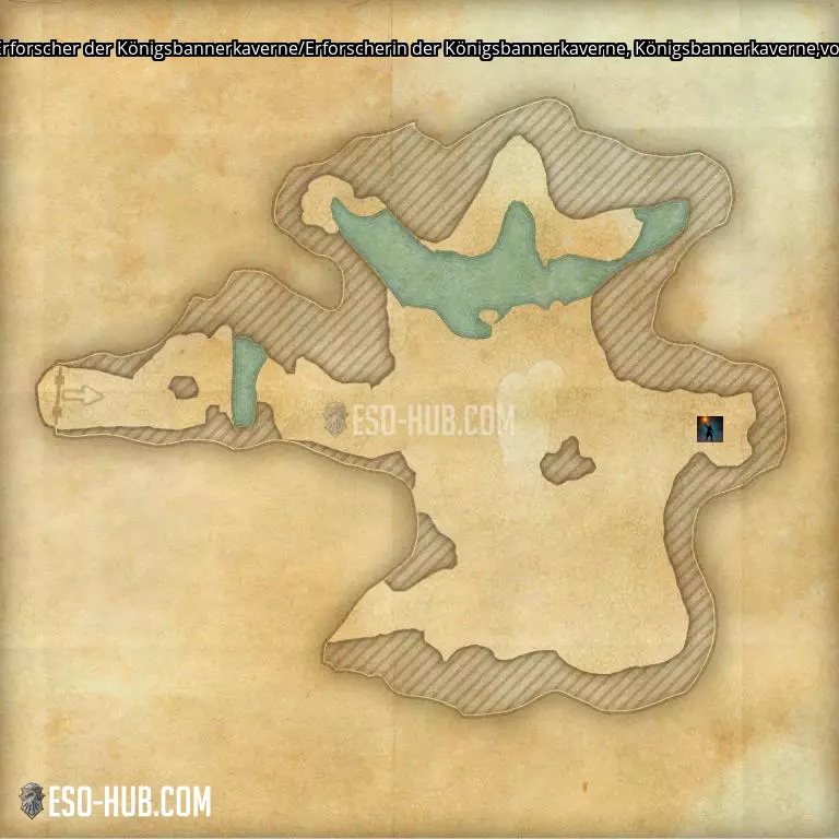 Erforscher der Königsbannerkaverne/Erforscherin der Königsbannerkaverne in Königsbannerkaverne,vor Karte