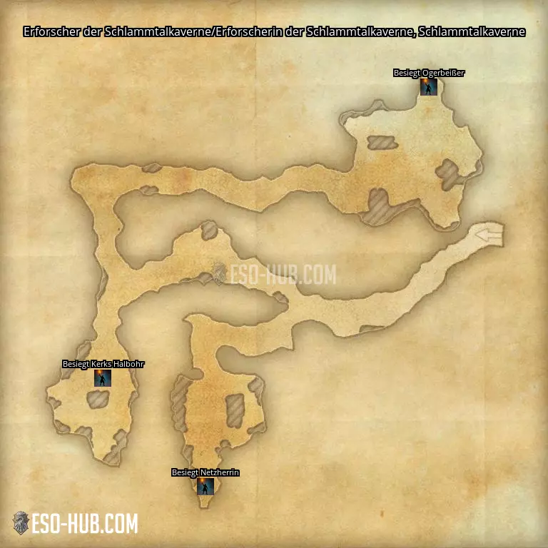 Erforscher der Schlammtalkaverne/Erforscherin der Schlammtalkaverne in Schlammtalkaverne Karte