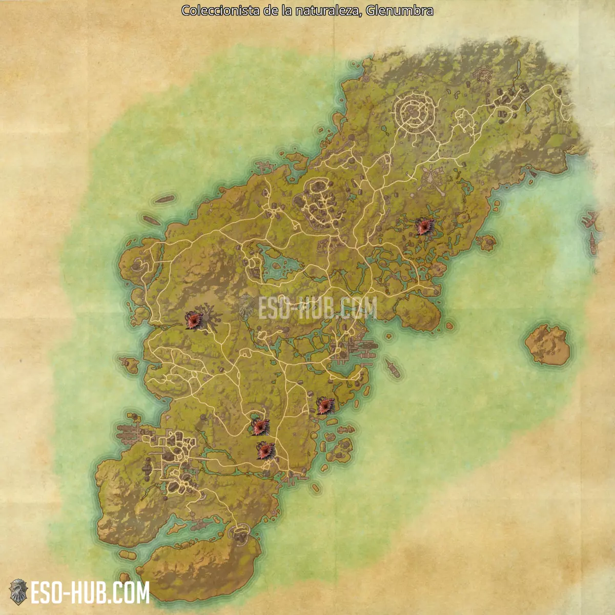 Coleccionista de la naturaleza en Glenumbra mapa