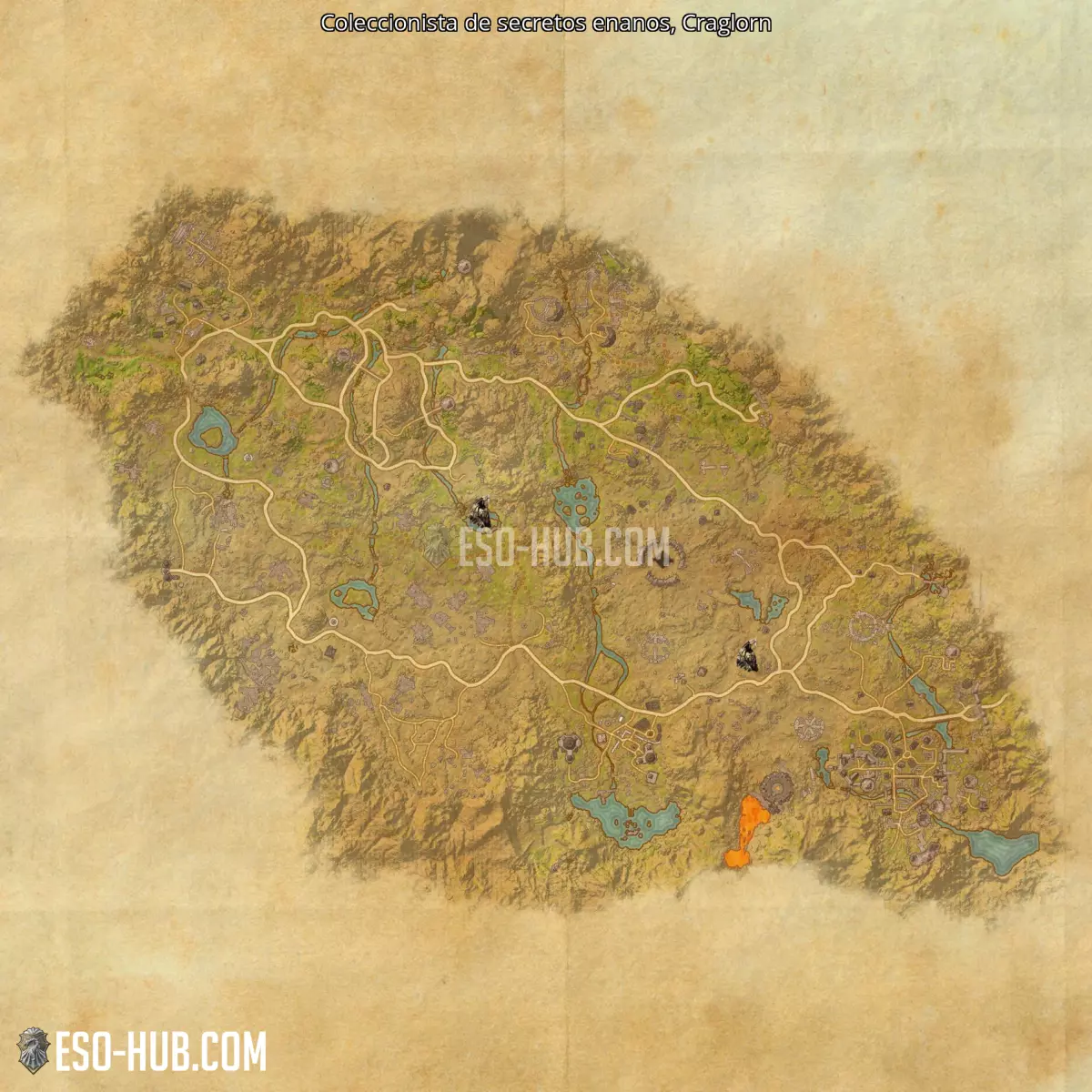 Coleccionista de secretos enanos en Craglorn mapa
