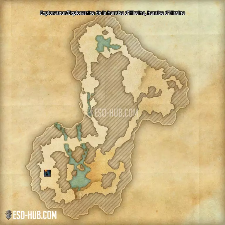Explorateur/Exploratrice de la hantise d'Hircine dans hantise d'Hircine carte