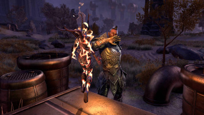 Conjuring a tiny Flame Atronach from Oblivion for a few moments really warm...