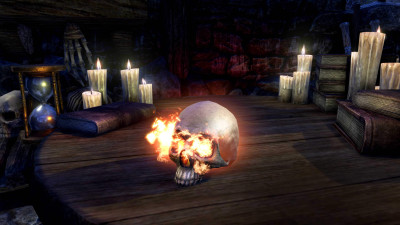 crâne-flamme d'Hallowjack décoratif