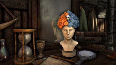 Bibi à crâne floral