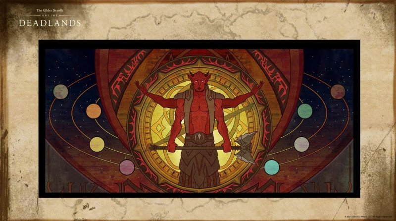 Deadlands DLC Image ESO showing Mehrunes Dagon painting