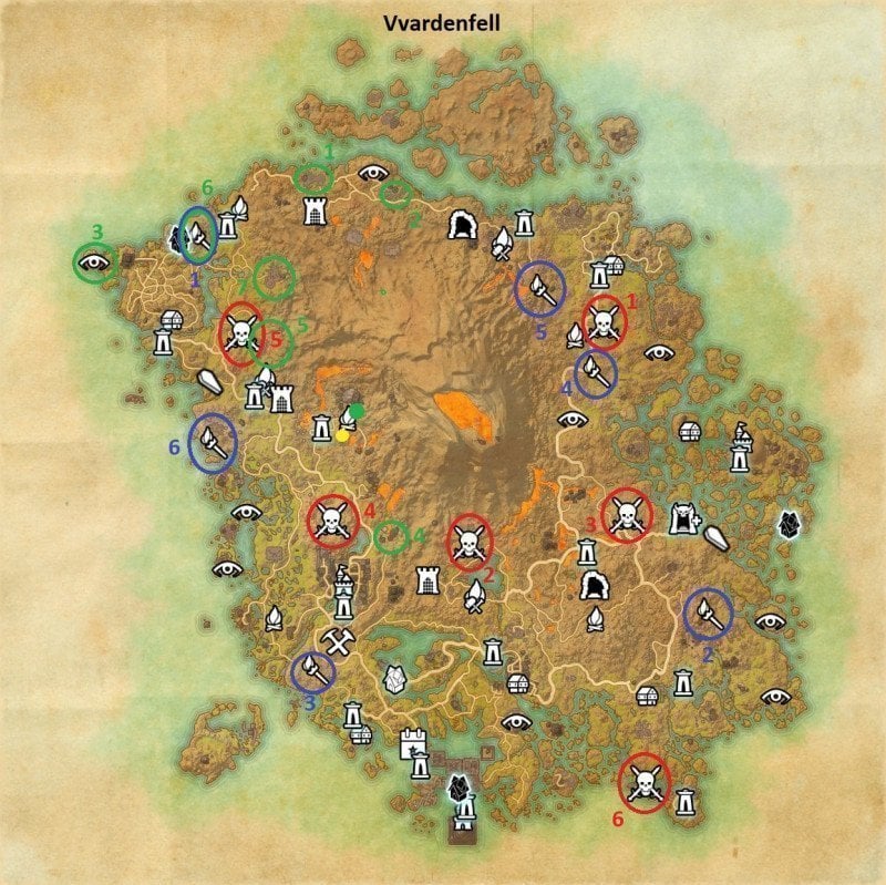 Vvardenfell Dailies Zone Dailies List for ESO Zone Daily Elder