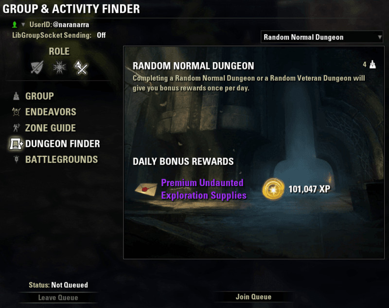 ESO Dungeon Finder Guide Group & Activity Finder with Random Normal Dungeon and Rewards