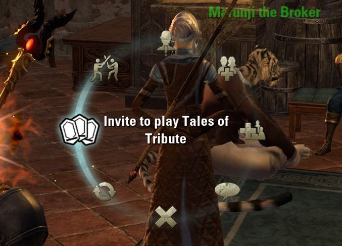 You can invite other players to a game of Tales of Tribute in ESO High Isle