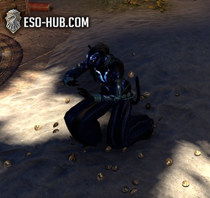 Coin of illusory riches animation of memento for A Cutpurse Above Achievement guide for ESO