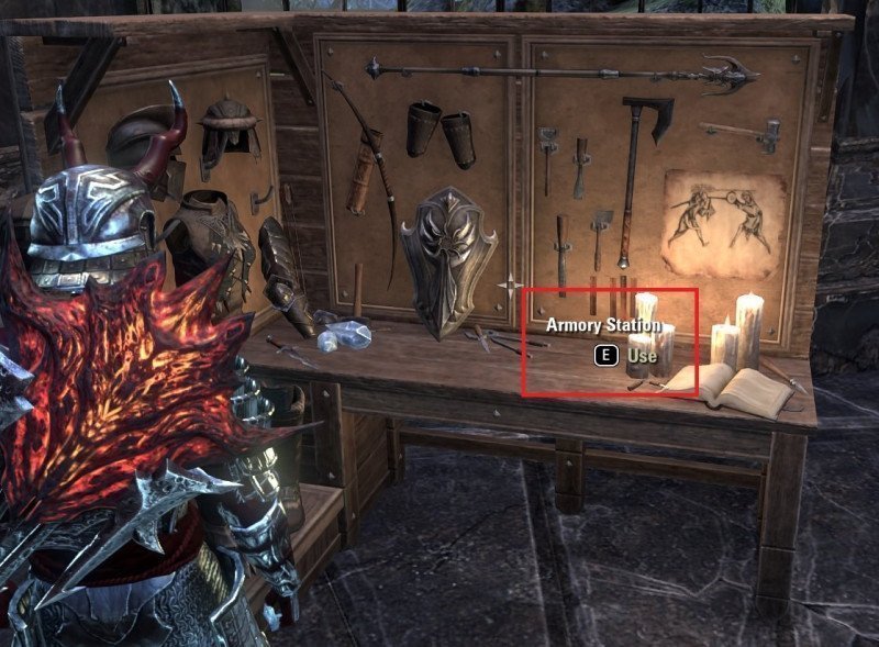 Intreract with the Armory System in ESO