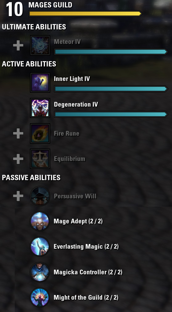 Mages Guild skill line in ESO