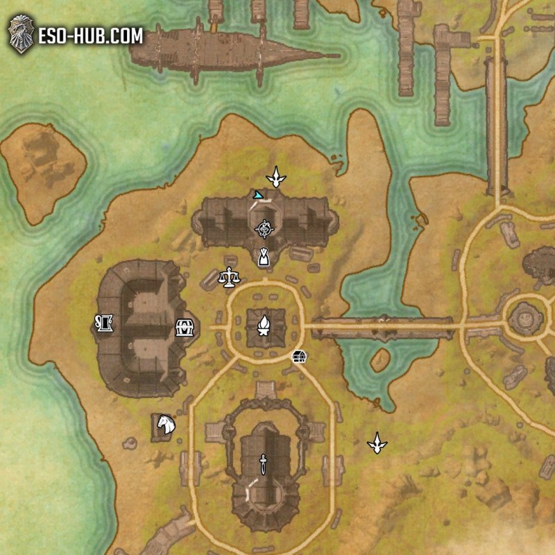 Detailed zone map for A Cutpurse Above Achievement guide for ESO