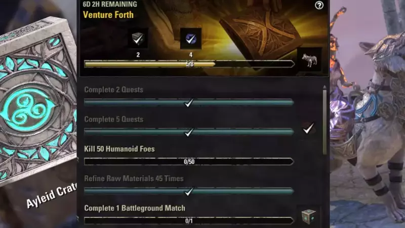 Golden Pursuits in ESO, are they Endeavors++ or a Battle Pass? Image