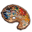 Paint Palette, Wooden Icon icon