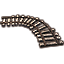 Minecart Track, Curved icon