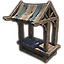 Stand aus Einsamkeit überdacht für Händler Icon icon