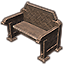 Солитьюдская скамья со спинкой (украшенная) icon