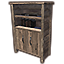 Vitrine aus Einsamkeit, rustikal und gefüllt Icon