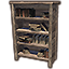Bücherschrank aus Einsamkeit, rustikal und gefüllt icon