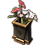 Vase aus Nekrom, klein, eckig mit Blumen Icon icon