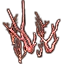 Furniture icon for Formación de coral, grupo de ramas rojas