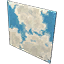 Wandbild, Platte mit fluffigen Wolken icon