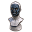 Blue and Coal Skull Icon icon