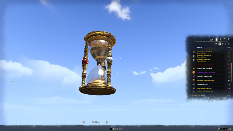 ESO Sacred Hourglass of Alkosh, Midday Setting