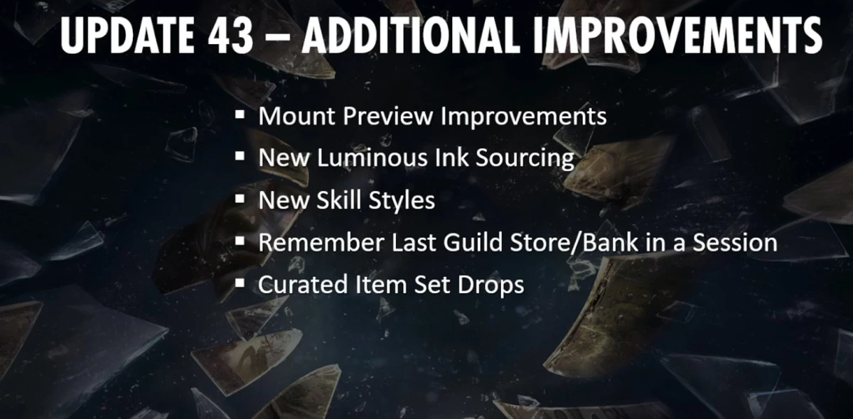ESO: Player reception of Home Tours feature, U43 improvements and updates
