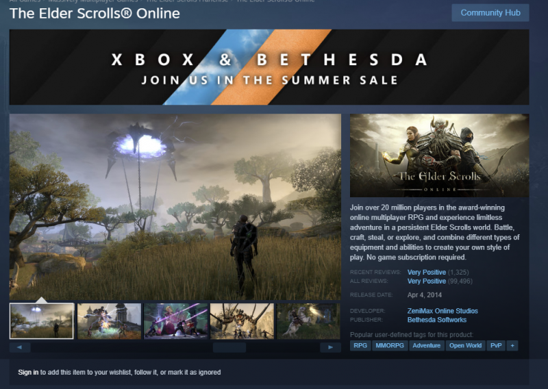 Elder Scrolls Online is Currently Available for Free-to-Play on Steam -  MySmartPrice