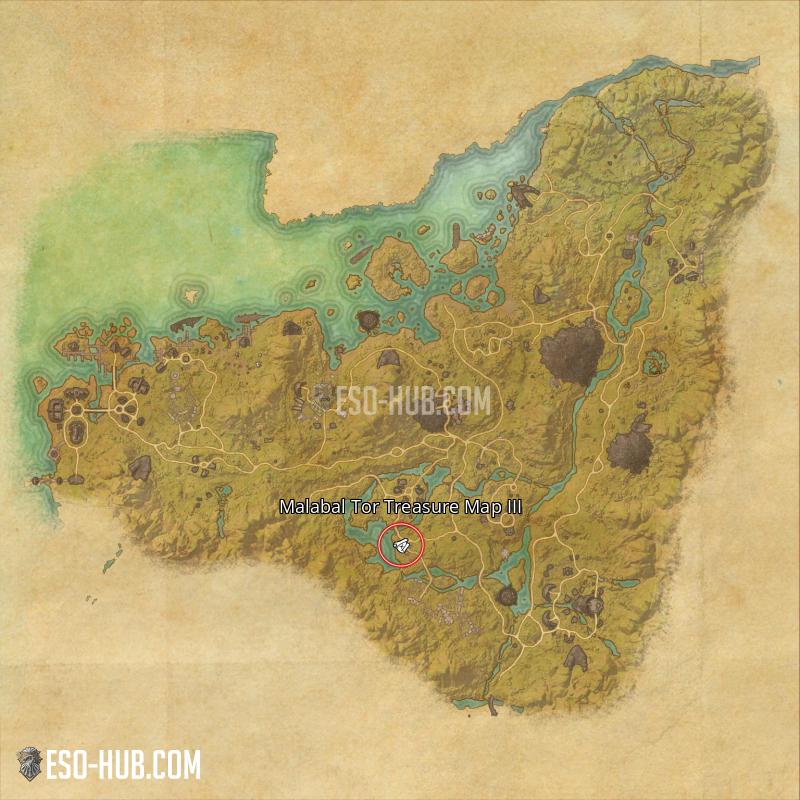 Malabal Tor Treasure Map 3 Malabal Tor Treasure Map Iii - Eso Hub - Elder Scrolls Online