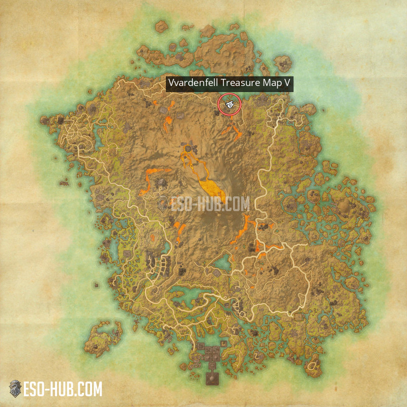 Vvardenfell Treasure Map V - ESO Hub - Elder Scrolls Online