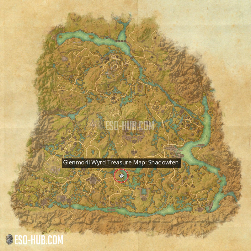 Glenmoril Wyrd Treasure Map: Shadowfen - ESO Hub - Elder Scrolls Online